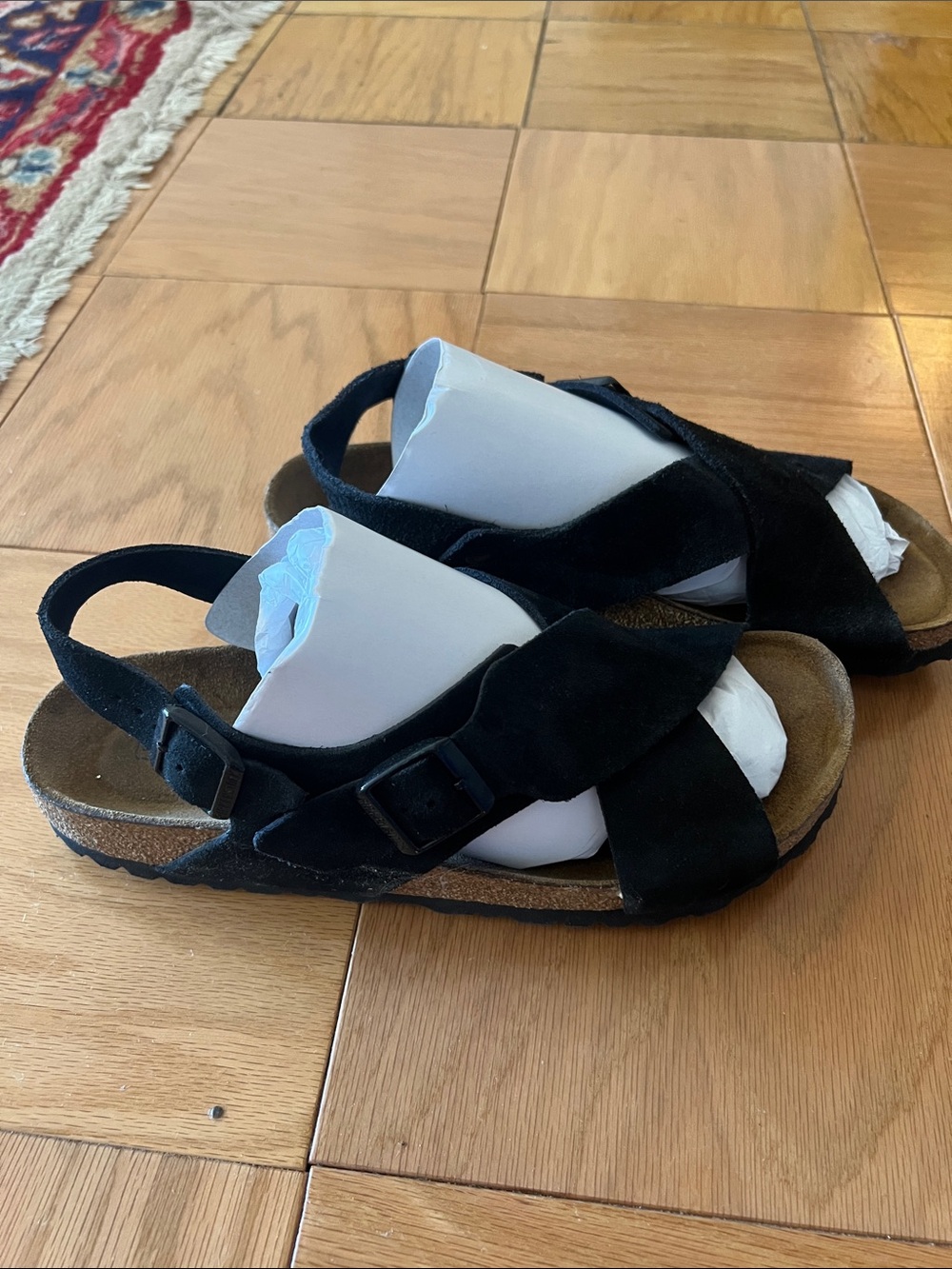 Birkenstock Tulum Soft Footbed Sandals in Black - Picture 3 of 8